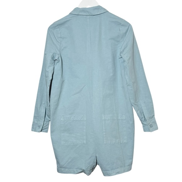 Hatch The Utility Maternity Romper Sky Blue Cotton Linen Size 0 - Picture 4 of 10